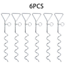 STAINLESS STEEL CORKSCREW GROUND CAMPING TENT STAKE HEAVY DUTY ANCHOR