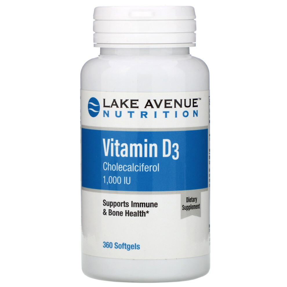 Lake Avenue Nutrition , Vitamin D3, 1,000 Iu, 360 Softgels