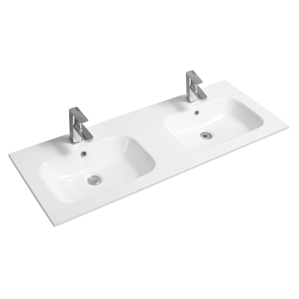 (121Cm Double, Oval - Thin Edge) Ceramic Inset Basins Various Sizes And Styles 5056010140699