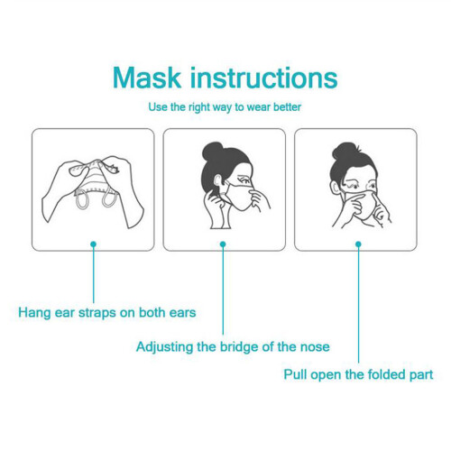 (bleu, 50 pièces) Masque médical chirurgical jetable 1