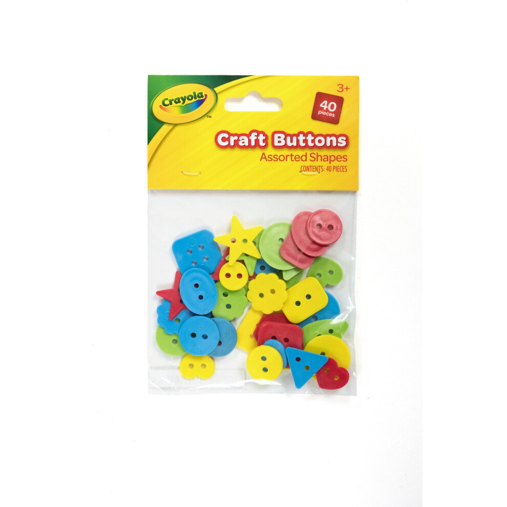 CRAYOLA CRAFT - BUTTONS ASSORTED, 40 PCS