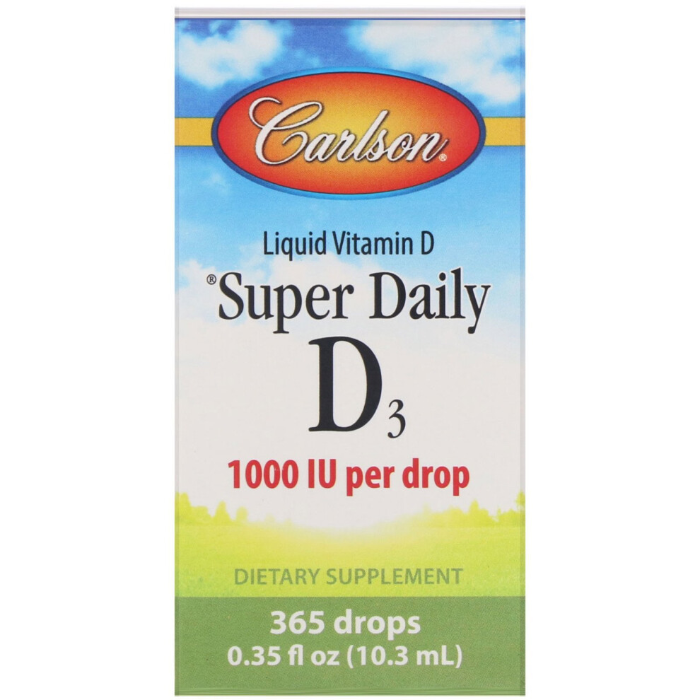 Carlson Labs , Super Daily D3, 1,000 Iu, 0.35 Fl Oz (10.3 Ml)