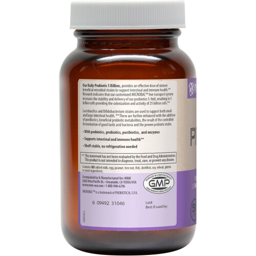 MRM Nutrition, Καθημερινή Προβιοτικά, 5 Billion Κύτταρα, 30 Βεγανικές Φιάλιες 2