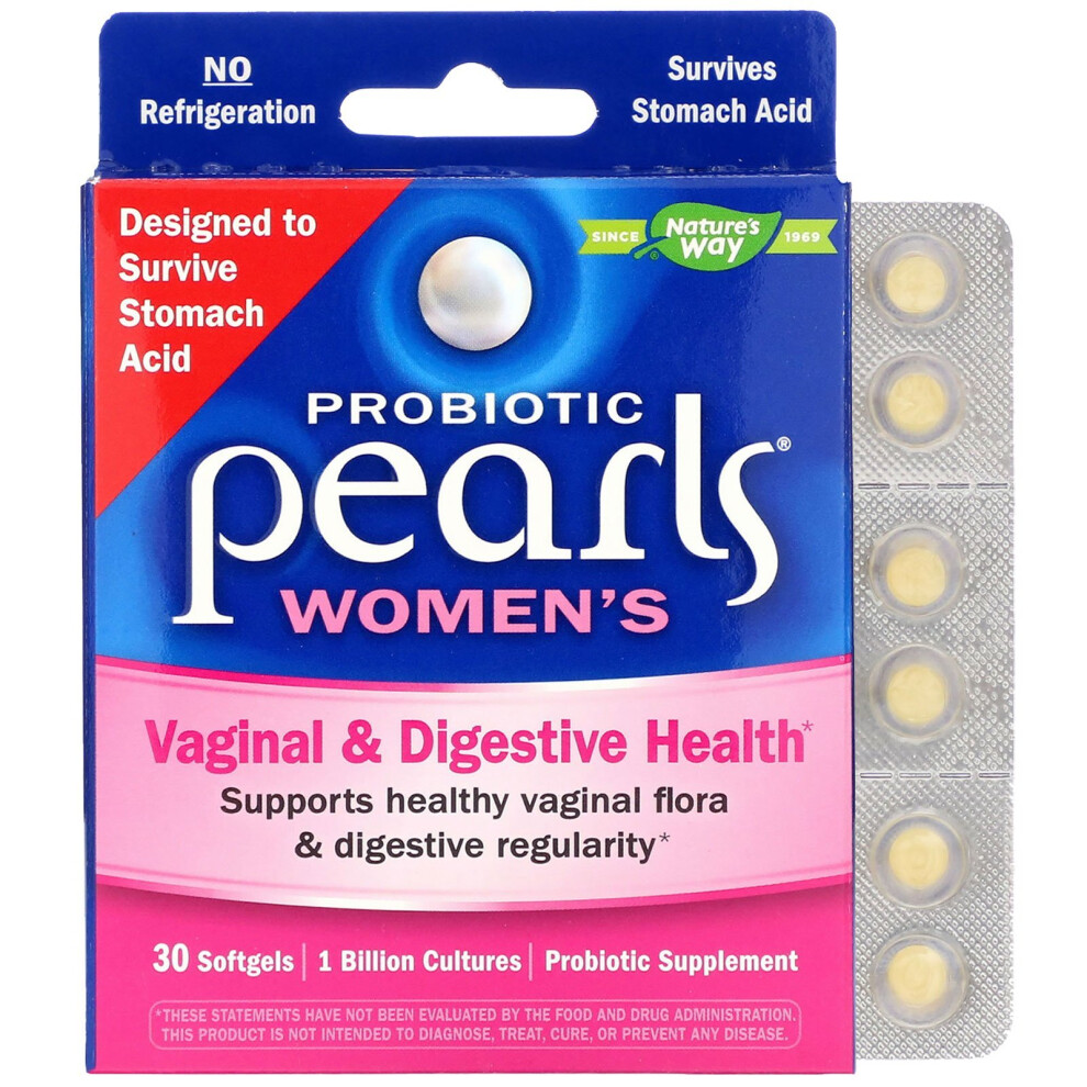 Nature's Way, Probiotic Pearls Women's, Vaginal&Digestive ,30 Softgels