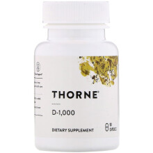 Thorne, D-1,000, 90 kapszula (25 mcg per kapszula)