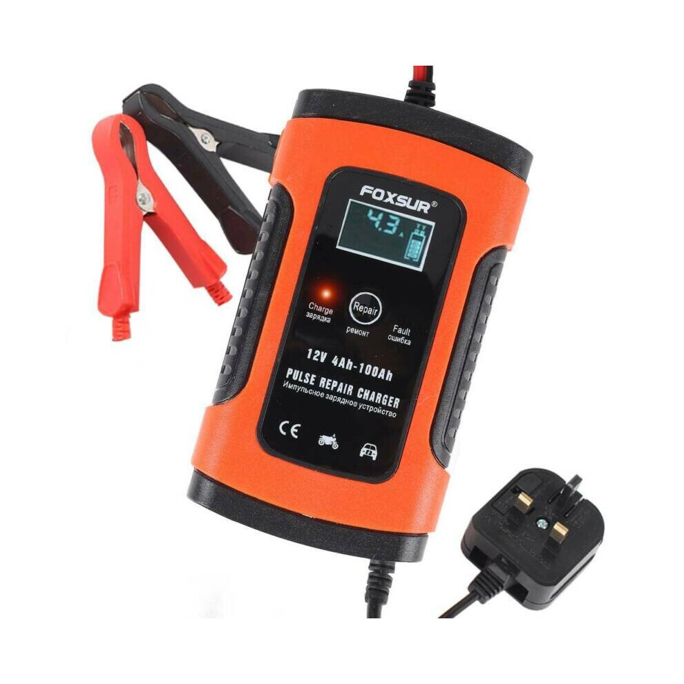 Chargeur de Batterie 12V Automobile Moto Intelligent Pulse Repair