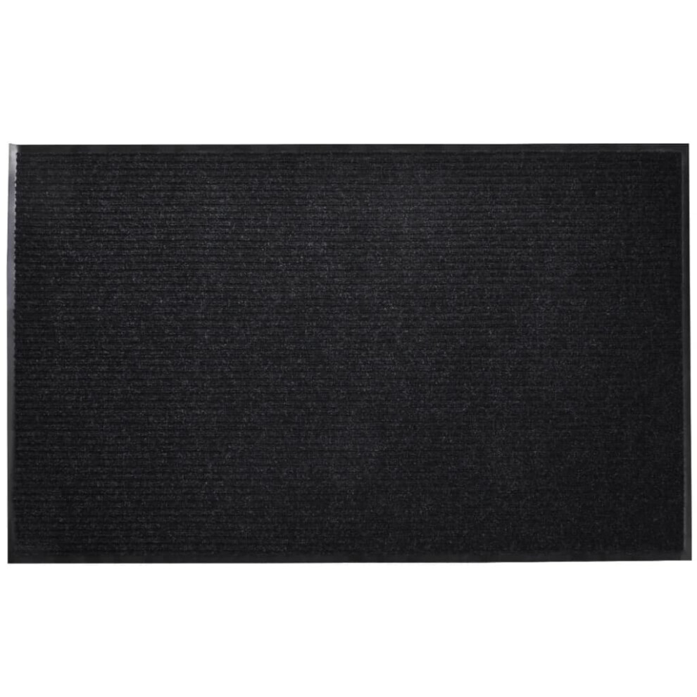 vidaXL Door Mat 90x120cm Black PVC Home Front Door Welcome Floor Carpet Rug