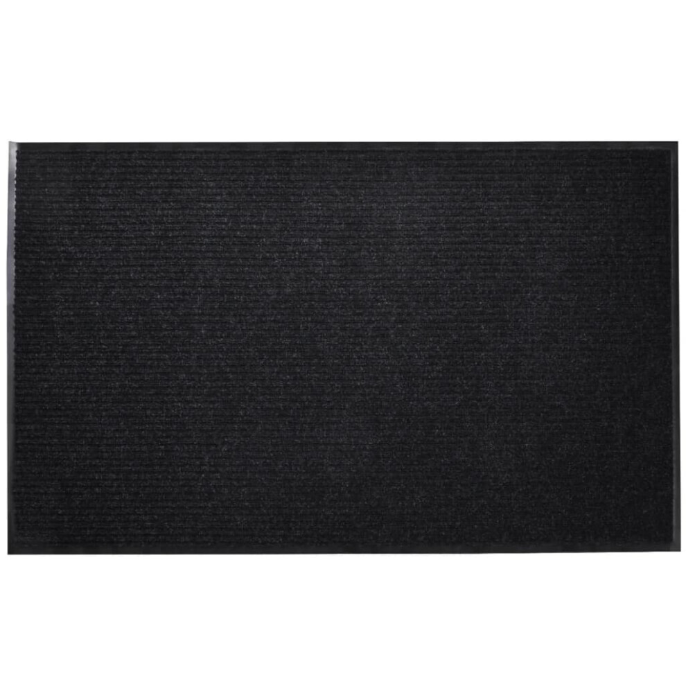 vidaXL Door Mat 90x150cm Black PVC Home Front Door Welcome Entrance Rug Carpet