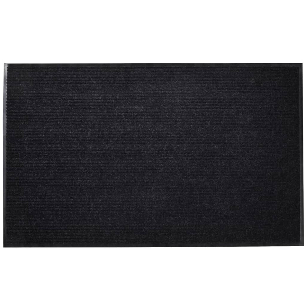 vidaXL Door Mat 90x60 cm Black PVC Entrance Reception Welcome Floor Carpet