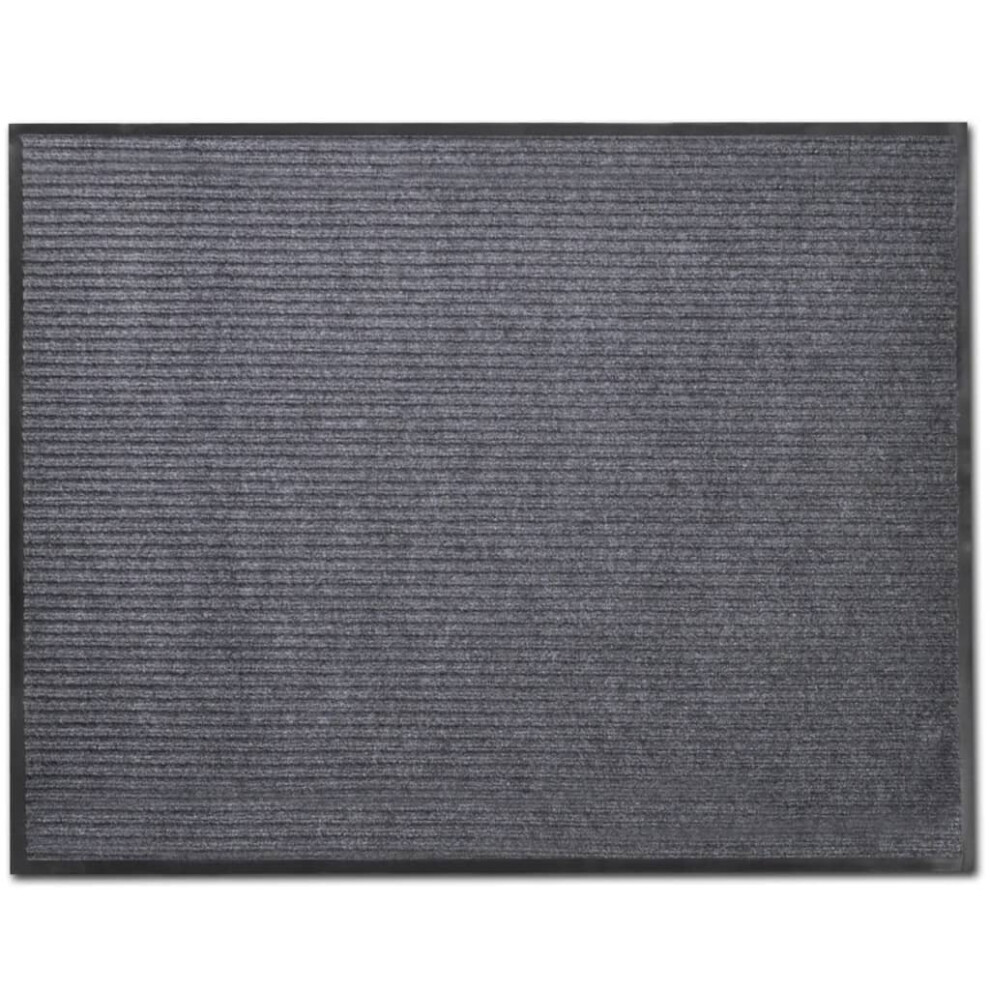 vidaXL Door Mat 120x180cm Grey PVC Home Welcome Flooring Rug Carpet Blanket