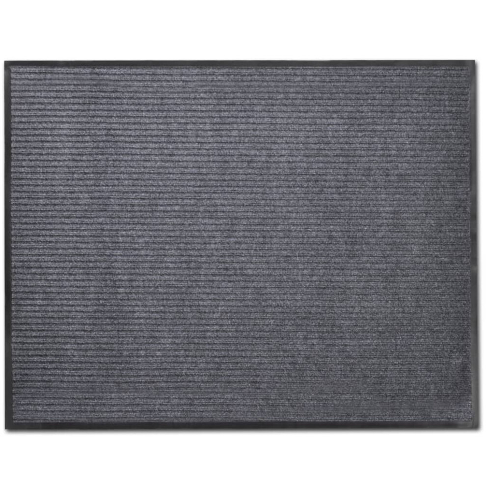 vidaXL Door Mat 90x120cm Grey PVC Office Front Door Welcome Floor Carpet Rug