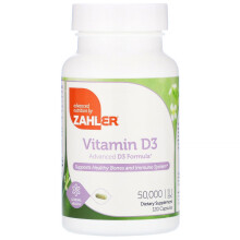 Zahler, Vitamin D3, 1.250 mcg (50.000 IU), 120 Kapseln