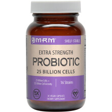 MRM Nutrition, Extra Strength Probiotika, 25 miljarder celler, 30 veganska kapslar