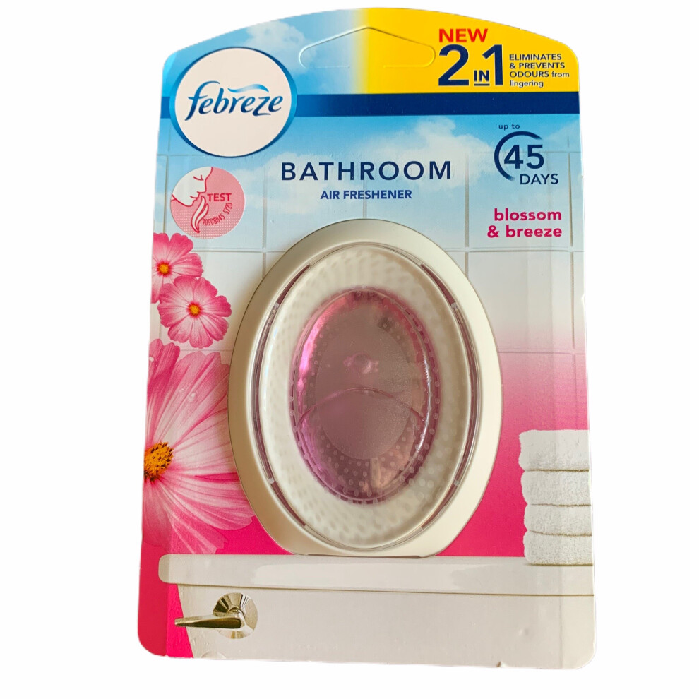 Febreze Blossom & Breeze Bathroom Air Freshener, 7.5 Ml - Long-Lasting Freshness