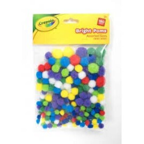 Crayola CRAYOLA ASSORTED BRIGHT POMS 180 PIECES