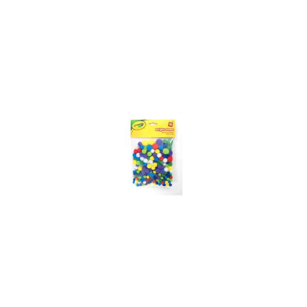 CRAYOLA ASSORTED BRIGHT POMS 180 PIECES