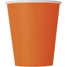 8pk Paper Party Cups - Orange | Orange Disposable Cups