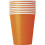 8 orange cardboard cups 210 ml 2