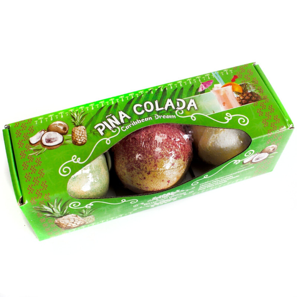 Ancient Wisdom Set Of Three Piã±A Colada Bath Bombs