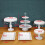 6Pc Crystal Cake Stand, Cupcake Stand & Dessert Holder Set - White 3