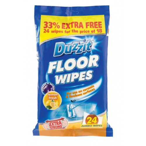 DUZZIT Floor Wipes for Ceramic and Linoleum Flooring 24pcs per pack