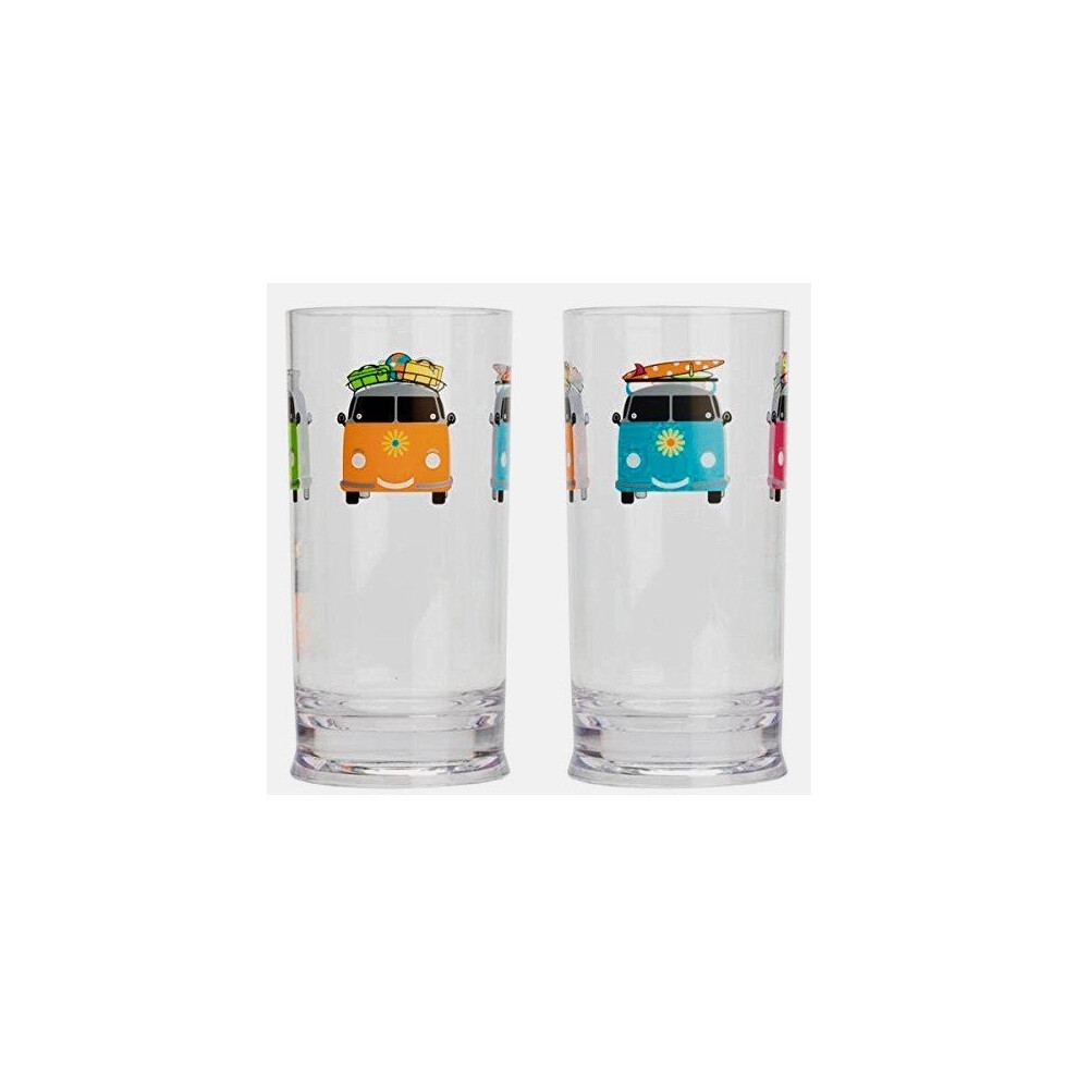 Camper Smiles Tumblers | Tall | Plastic Glasses | Campervan Gifts