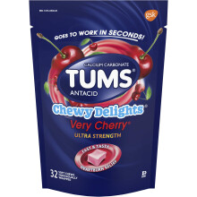 TUMS Chewy Delights Ultra Strength Antacid Soft Chews - Verry Cherry - 32 ct