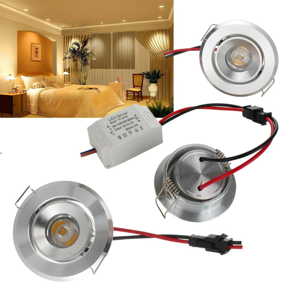 3W  LED Recessed Ceiling Downlight Spotlight 85-265V Cool White