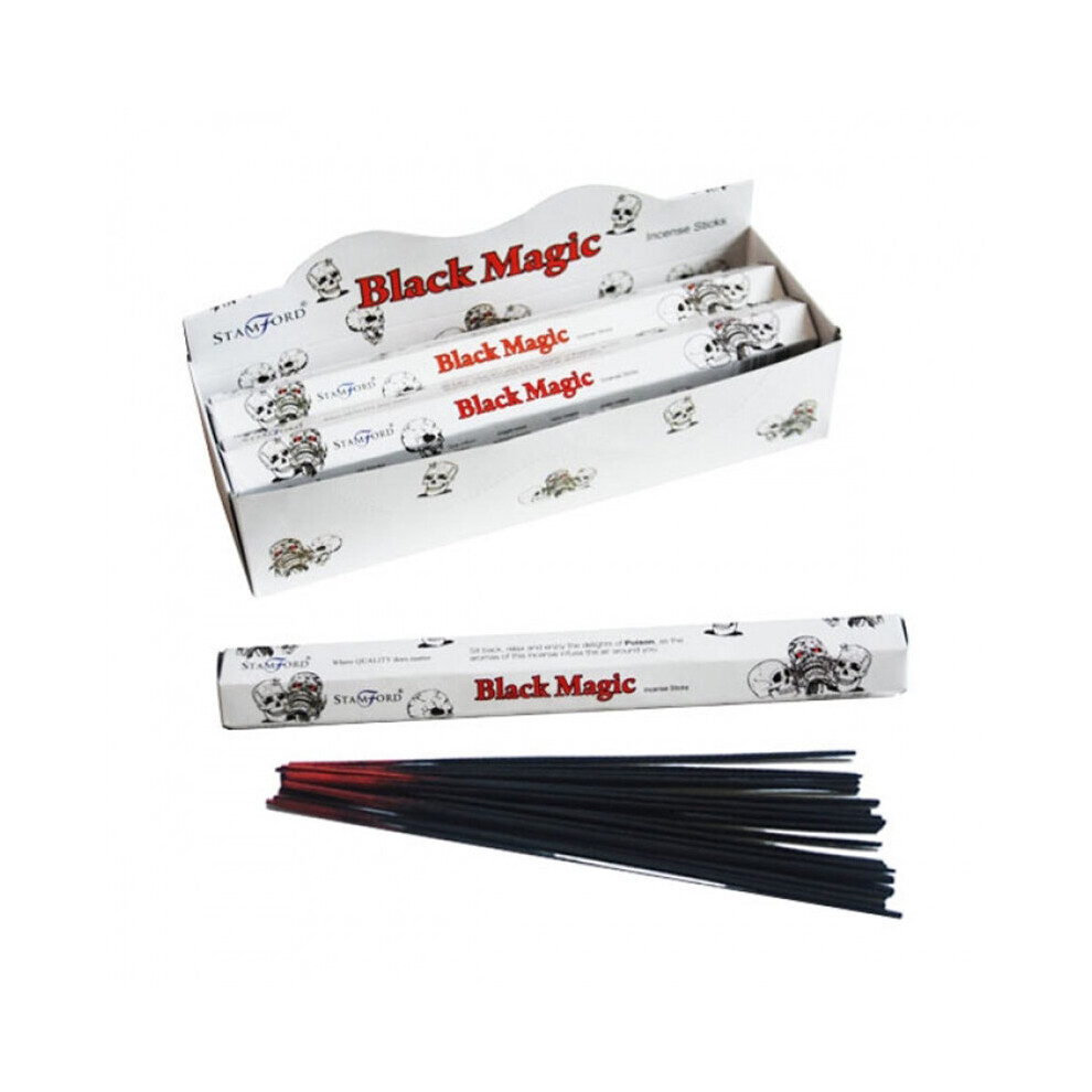 Black Magic Stamford Hex Incense Sticks - Set of 6