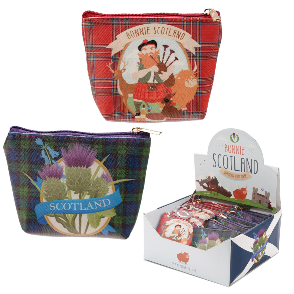 Puckator Handy Pvc Make Up Bag Purse - Bonnie Scotland