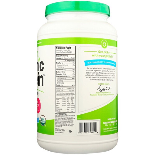 Orgain, Organic Protein Powder, Plant Based, Vanilla Bean, 920g 1