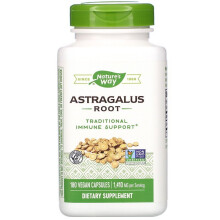 Nature's Way, Naturens Väg, Astragalus Rot, 180 Vegansk Capsul (470 mg per Capsul)
