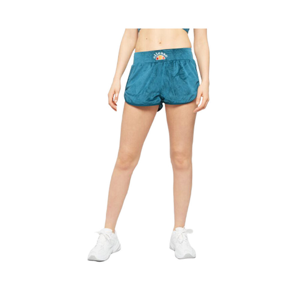 (UK6/US2/EU34) ELLESSE GIACINTA Womens Shorts Summer Sports Velour Lounge Casual Blue Beachwear