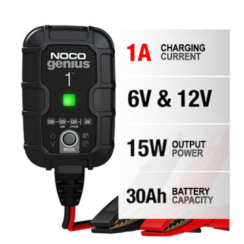 NOCO Smart Battery Charger - 6V/12V - 1A 1