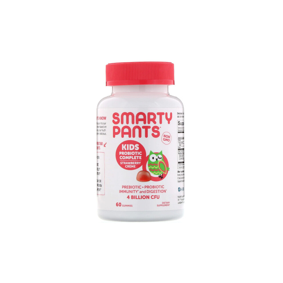 Smartypants , Kids Probiotic Complete, Strawberry Creme, 60 Gummies