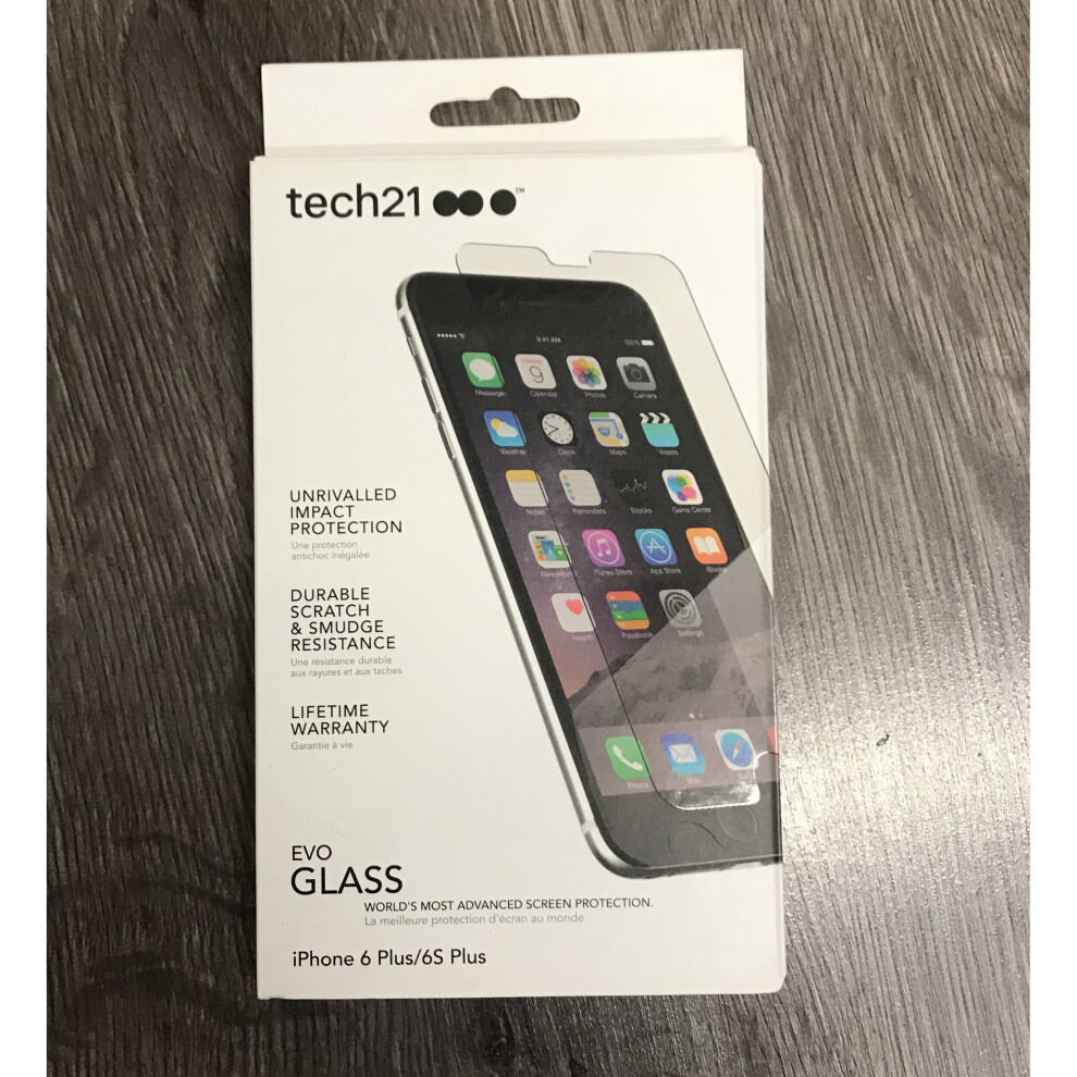 (iPhone 6 Plus / 6S PLUS) Tech21 Evo Glass Tempered Glass Screen Protector For iPhone