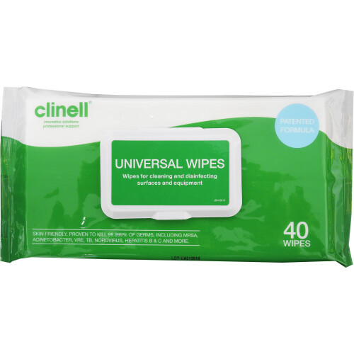 Clinell Clinell Universal Sanitising Wipes - Pack of 40 1