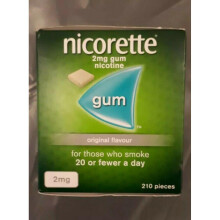 Nicorette 2mg Gum Original Flavor 210 kusů