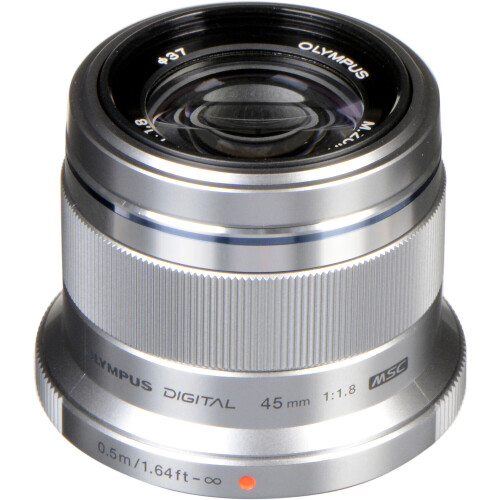 Olympus M.Zuiko Digital 45mm f/1.8 objectief (Zilver)