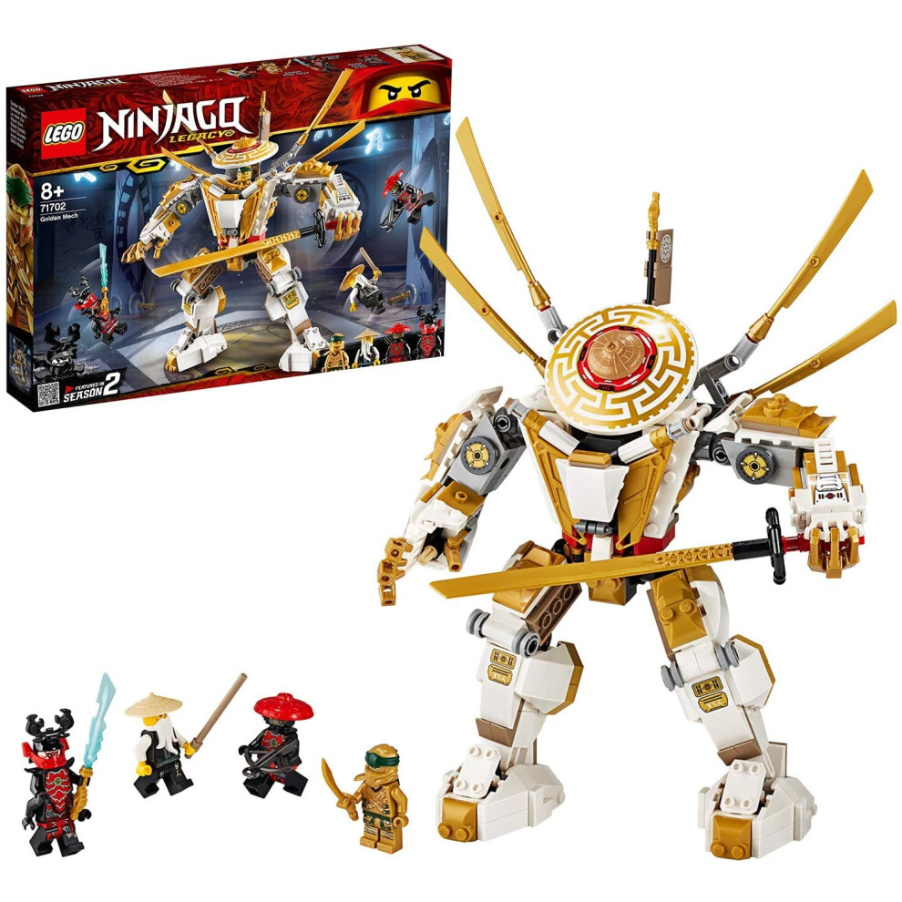 LEGO 71702 NINJAGO Legacy Golden Mech Action Figure with Lloyd, Wu and General Kozu