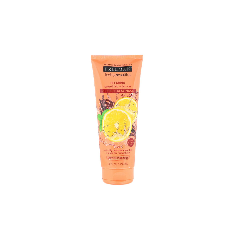 Freeman Beauty, Clearing Peel-Off Clay Mask, Sweet Tea & Lemon, 175ml