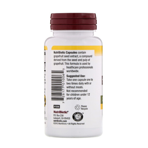 NutriBiotic,  Grapefruitzaadextract, 250 mg, 60 capsules 2