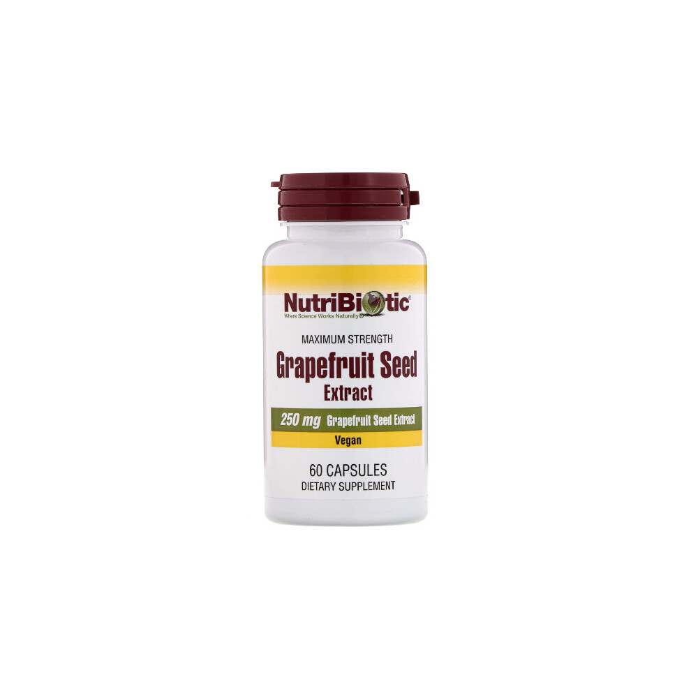 NutriBiotic, Grapefruit Seed Extract, 250 mg , 60 Capsules