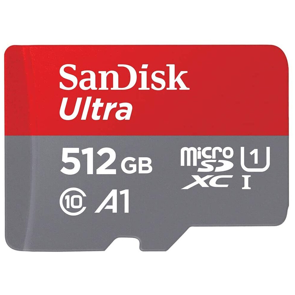 SanDisk 512GB Ultra A1 100MB/s Class 10 Micro SD SDXC Memory Card