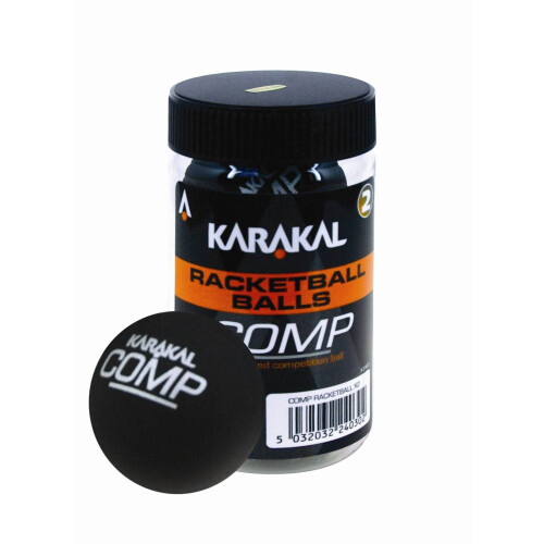Karakal Karakal Comp Balls Squash and Racketball, Εγκεκριμένο ESR, Μαύρο, Tube 2