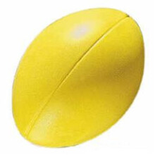 SOFT SPONGE RUGBY BALL LIGHTWEIGHT INDOOR & OUTDOOR PLAY FOAM BALL YELLOW SIZE-4