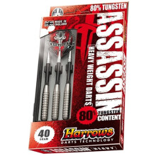 Stahl-Darts - HARROWS - Assassin - 80% Tungsten - 27g bis 40g - Harter Koffer inklusive