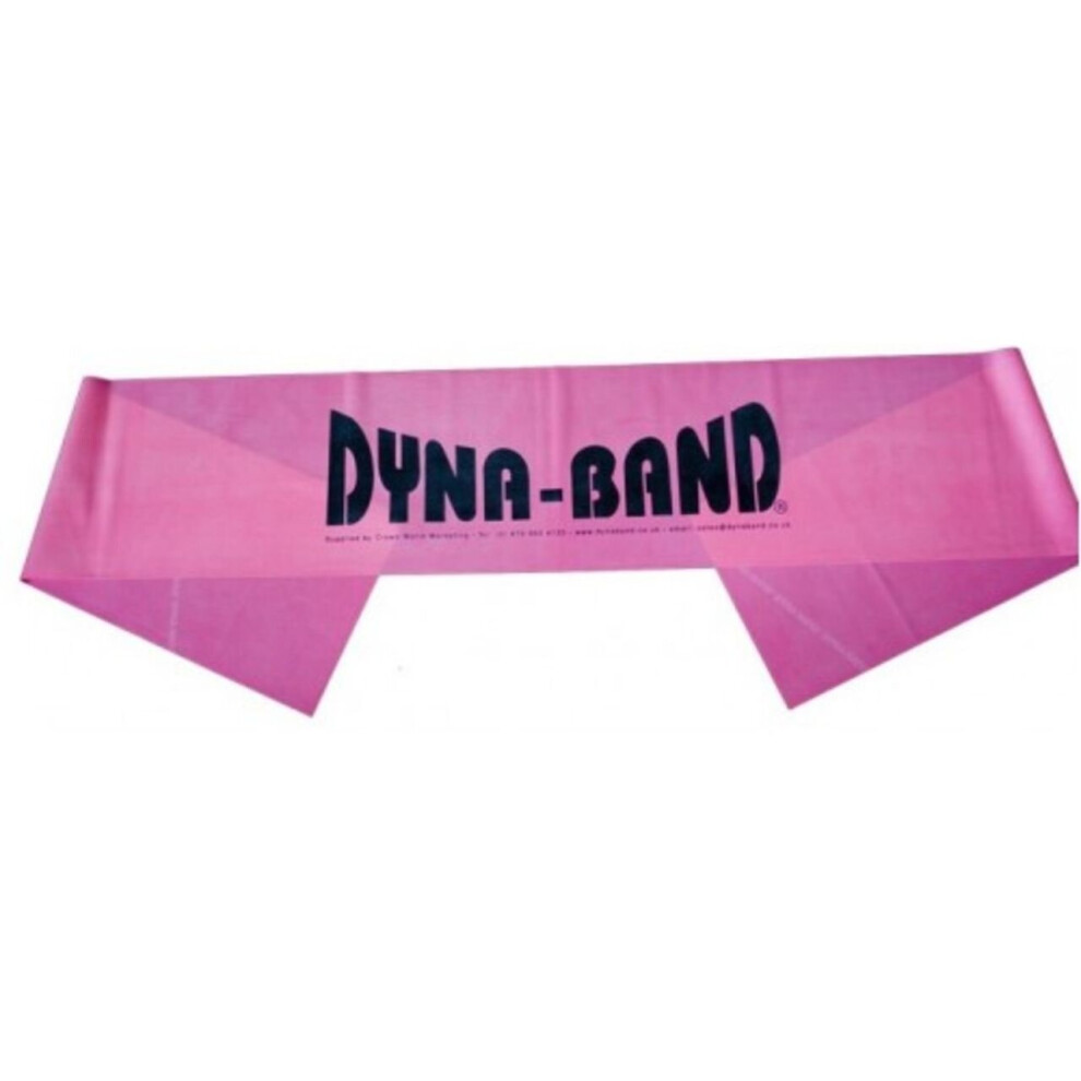 Dyna-Band (Pink) Exercise & Fitness Pilates Yoga Gym Strength Training Resistance Band Pink