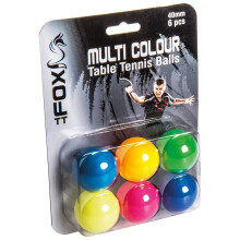 Fox Table Tennis Practice & Training Multi-Colour 40mm Ping Pong Balls Pack Of 6 (2020)