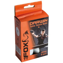 Fox TT Darwin 1 Star Table Tennis Sports Ping Pong 40mm Plastic Balls Pack Of 6 (2020)